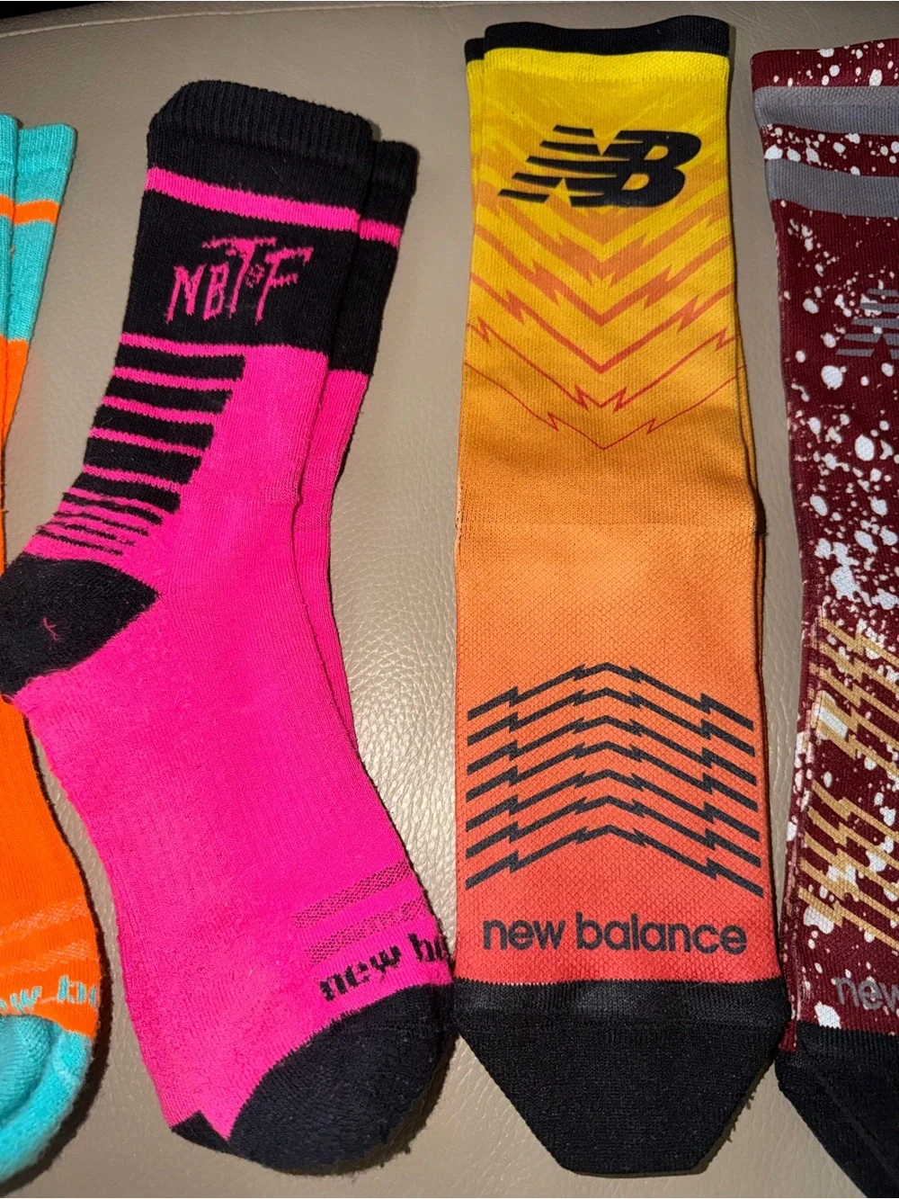 6prs NEW BALANCE/NB Track & Field Meet Crew Socks Limited Edition Women One Size